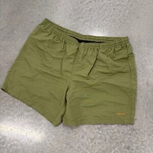 Orvis Mens Olive Green Elastic Waist Mesh Lined Outdoor Hiking Shorts XXL